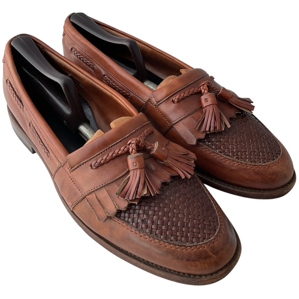 Allen Edmonds Cody 1849 Brown Leather Slip On Tassel Loafers Men's Size 9 D